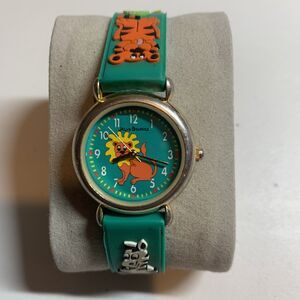 Vintage ''JELLY BEANIES''' Zoo Animals Lion Watch Green Teal